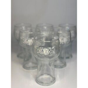 VTG Pepsi-Cola Drinking Glasses 6" Pop-Soda Retro Etched Glass (Set of 6)